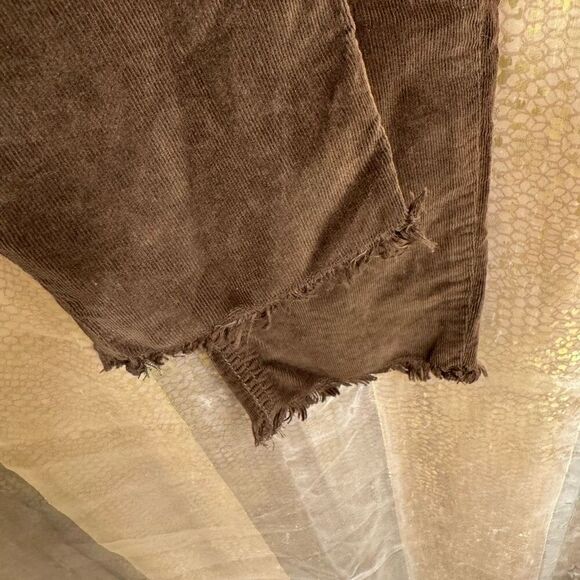 Free People Reagan Walnut Brown Button Fly Corduroy Ankle Jeans Size 30 - Picture 6 of 8